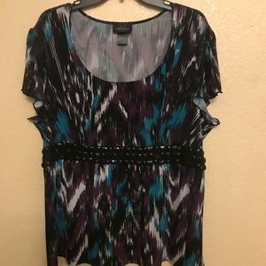 3 for$25 Lane Bryant 18/20 Purple Teal Blouse Top